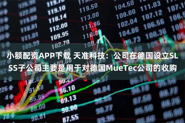 小额配资APP下载 天准科技：公司在德国设立SLSS子公司主要是用于对德国MueTec公司的收购